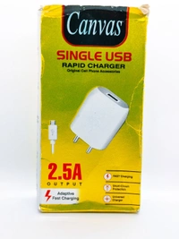 Canvas Single USB ( Adaptive Fast Charger ) - White