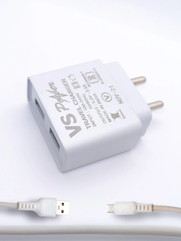 Fast Charger Dual USB ( VS Power VS-202 ) - White