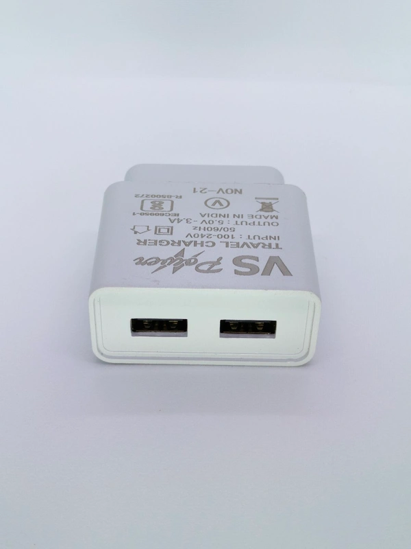 Fast Charger Dual USB ( VS Power VS-202 ) - White