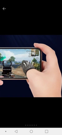 Finger Sleeves l Pubg | Free Fire | For Gaming (2 Pairs) - black color, Black, White color black colors