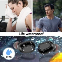 Grostar Sport Bluetooth Headset headphones Bluetooth Headset (Blue True Wireless) - blue and black color