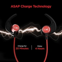 boAt Rockerz 235v2 with ASAP charging Version 5.0 Bluetooth Headset (Red, In the Ear) - red color