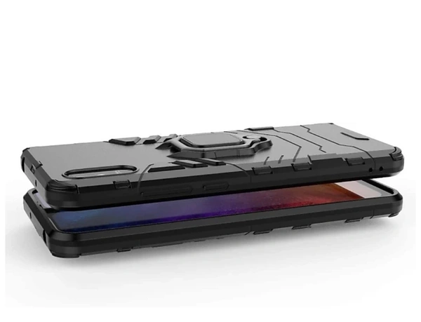 KWINE CASE Back Cover for Mi Redmi 9A, Redmi 9i (Black, Rugged Armor)