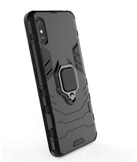 KWINE CASE Back Cover for Mi Redmi 9A, Redmi 9i (Black, Rugged Armor)