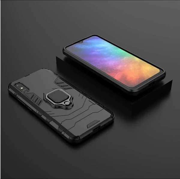 KWINE CASE Back Cover for Mi Redmi 9A, Redmi 9i (Black, Rugged Armor)