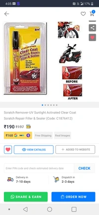 Scratch Remover-UV Sunlight Activated Clear Coat Scratch Repair Filler & Sealer (Code: C1876412)