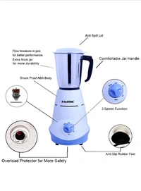 Alstone Populer (AMG-BMH-2P) Populer (AMG-BMH) 500 Mixer Grinder (2 Jars, White, BLUE)
