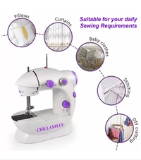 CHILLAXPLUS Portable 4 in 1 withadapter and foot pedal Electric SewingMachine (Built-in Stitches 1)
