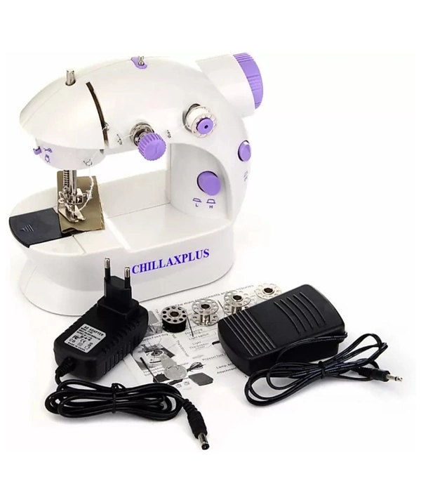 CHILLAXPLUS Portable 4 in 1 withadapter and foot pedal Electric SewingMachine (Built-in Stitches 1)