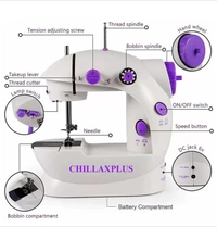 CHILLAXPLUS Portable 4 in 1 withadapter and foot pedal Electric SewingMachine (Built-in Stitches 1)