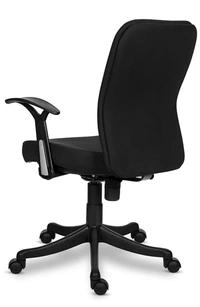 SAVYA HOME Bristol Mid Back Fabric OfficeArm Chair (Black, DIY(Do-It-Yourself)) - black color
