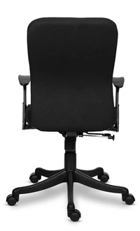 SAVYA HOME Bristol Mid Back Fabric OfficeArm Chair (Black, DIY(Do-It-Yourself)) - black color