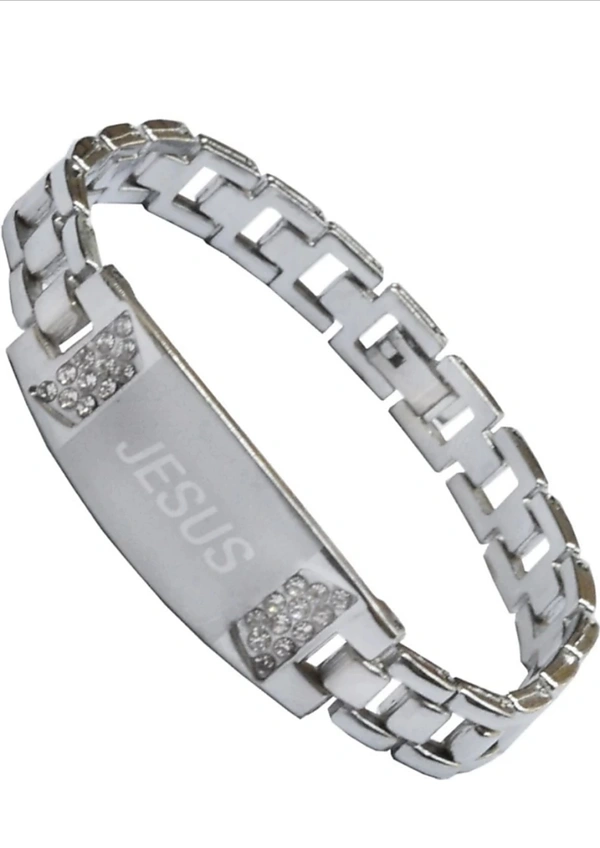 Men StyleSterling Silver Rhodium Bracelet