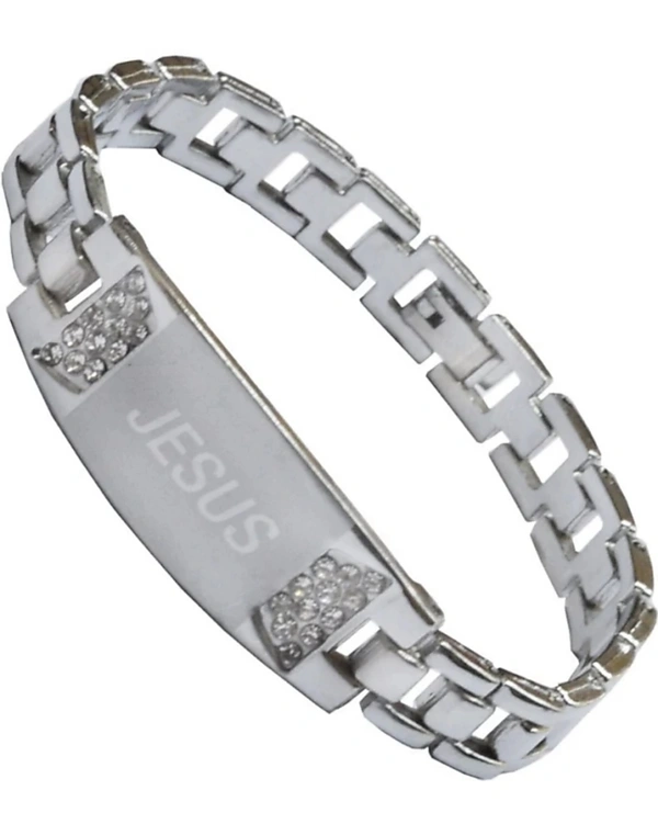 Men StyleSterling Silver Rhodium Bracelet