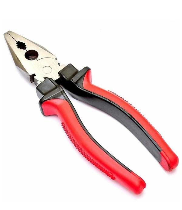DCC PLIER 1 Steel Combination 8-InchPlier Combination Snap Ring Plier(Length : 8 Metal Cutter - Red black color