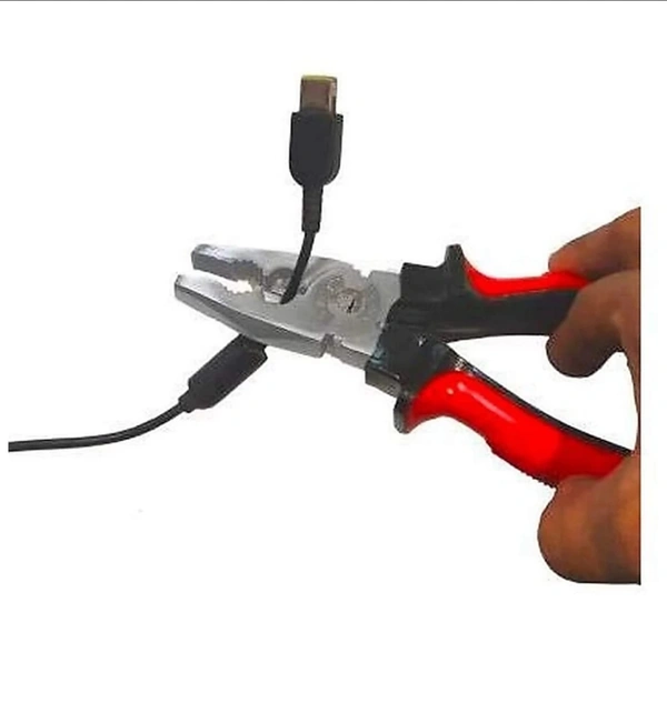 DCC PLIER 1 Steel Combination 8-InchPlier Combination Snap Ring Plier(Length : 8 Metal Cutter - Red black color
