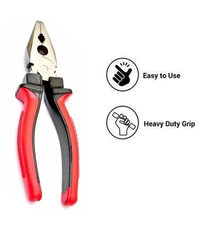 DCC PLIER 1 Steel Combination 8-InchPlier Combination Snap Ring Plier(Length : 8 Metal Cutter - Red black color