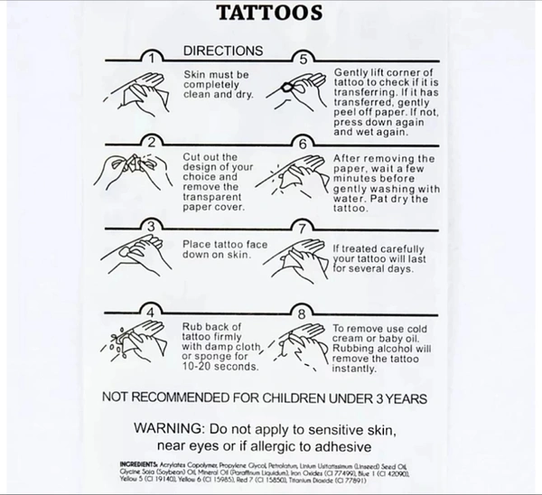 business venture Men and WomenWomen Waterproof Tattoo BodyTemporary Tattoo (LION Tattoo) (XQB375) - black color