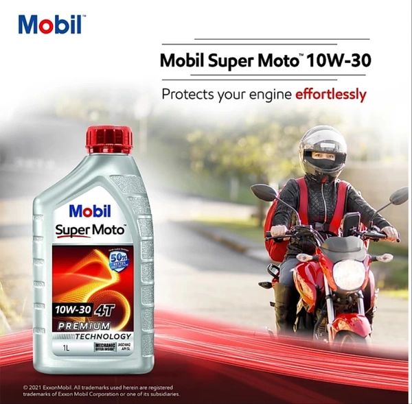 MOBIL Super Moto 10W-30 4TPremium Technology Full-SyntheticEngine Oil (1 L)