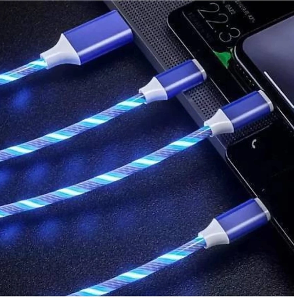 Charging Adapters Fast Charge WithFlowing Magnetic 3 In 1 UC055 MultiplePin With LED Light (Blue) 1 m MagneticCharging Cable (Compatible withCharging Input of Micro USB,Type Cand Lightning, Blue, One Cable) 1 mMagnetic Charging Cable (Compatiblewith Charging Input of Micro USB, TypeC and Lightning, Blue)