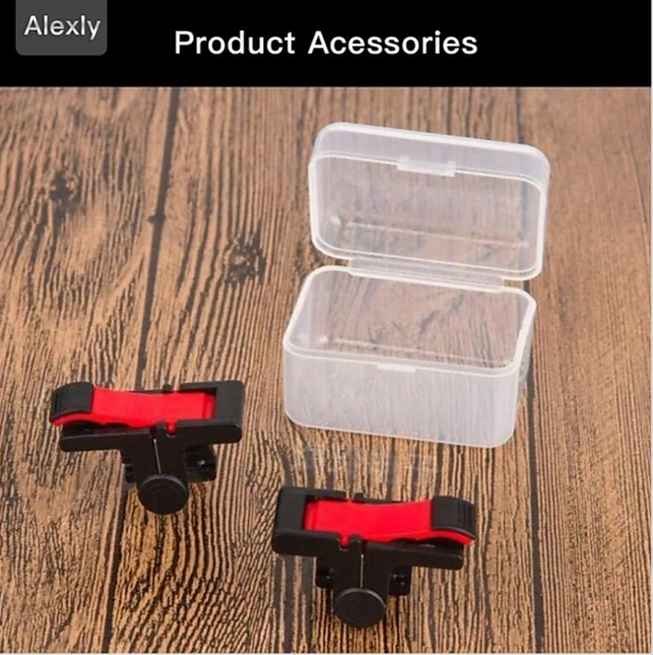 BUY SURETY 1 Pair PUBG MoibleController Gamepad Trigger L1 R1Sensitive Shoot and Aim PUBG MobileTriggers/Controller PUGB Mobile GamePad Grip L1R1 Free Fire Joystick forpubg, Fortnite compatible with allsmartphone Gaming Accessory Kit(Black & Red, For Android)