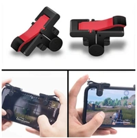 BUY SURETY 1 Pair PUBG MoibleController Gamepad Trigger L1 R1Sensitive Shoot and Aim PUBG MobileTriggers/Controller PUGB Mobile GamePad Grip L1R1 Free Fire Joystick forpubg, Fortnite compatible with allsmartphone Gaming Accessory Kit(Black & Red, For Android)