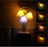 Crozier Mushroom Lamp AutomaticSensor Light Multi-Color Changing BestNight LED Bulbs, Pack of 1 Night Lamp(10 cm, Multicolor)