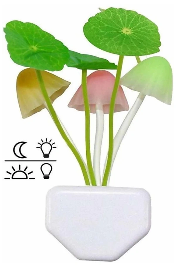 Crozier Mushroom Lamp AutomaticSensor Light Multi-Color Changing BestNight LED Bulbs, Pack of 1 Night Lamp(10 cm, Multicolor)