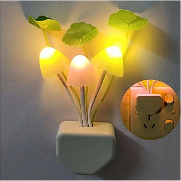 Crozier Mushroom Lamp AutomaticSensor Light Multi-Color Changing BestNight LED Bulbs, Pack of 1 Night Lamp(10 cm, Multicolor)