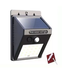 FOR PATIO, GARDEN, PATHWAY,Starbust WATERPROOF OUTDOOR LEDSOLAR LIGHT WITH MOTION SENSORGARAGE, DRIVEWAY-Emergency Light(Black) Solar Light Set (Wall MountedPack of 1)