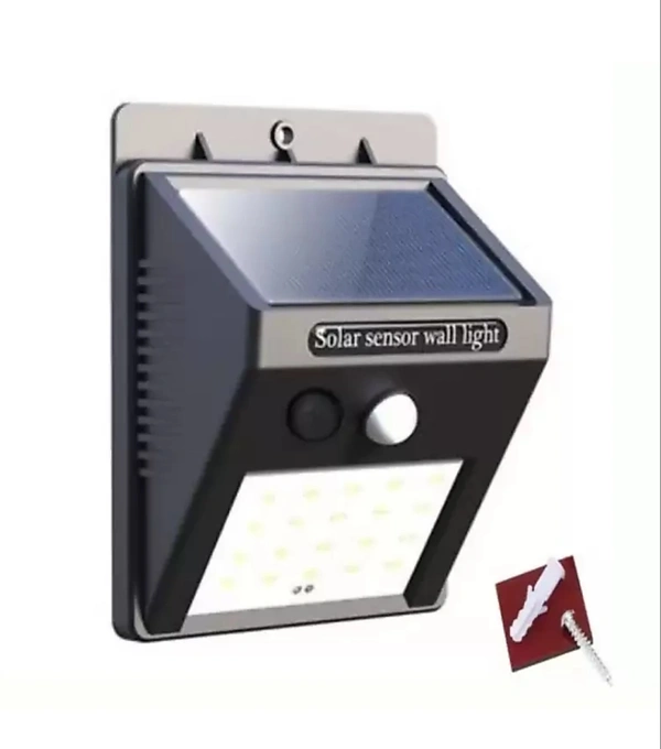 FOR PATIO, GARDEN, PATHWAY,Starbust WATERPROOF OUTDOOR LEDSOLAR LIGHT WITH MOTION SENSORGARAGE, DRIVEWAY-Emergency Light(Black) Solar Light Set (Wall MountedPack of 1)