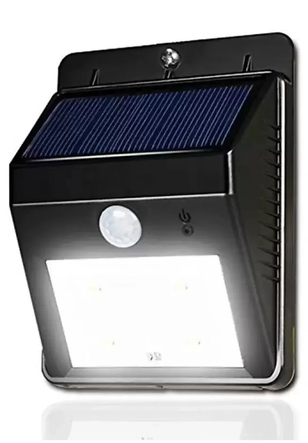 FOR PATIO, GARDEN, PATHWAY,Starbust WATERPROOF OUTDOOR LEDSOLAR LIGHT WITH MOTION SENSORGARAGE, DRIVEWAY-Emergency Light(Black) Solar Light Set (Wall MountedPack of 1)