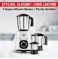 Prestige Flash Atlas 500 W MixerGrinder (3 Jars, White, Black)