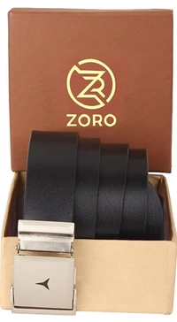 ZOROMen Black Genuine Leather Belt - 40