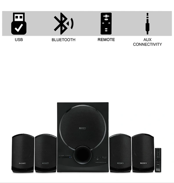 SONY SA-D40 80 W Bluetooth HomeTheatre (Black, 4.1 Channel) - black color