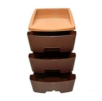 Rack-Multi Purpose chest of Trolley Foldabledrawers 3 Layer Modular Basket Drawer Chest Stor....