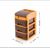Rack-Multi Purpose chest of Trolley Foldabledrawers 3 Layer Modular Basket Drawer Chest Stor....