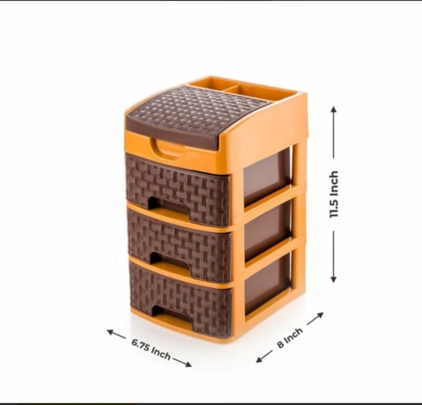 Rack-Multi Purpose chest of Trolley Foldabledrawers 3 Layer Modular Basket Drawer Chest Stor....