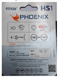 Phoenix Head Light Bulb For All Motorcycles And Scooters - white colour