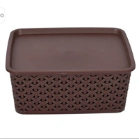 Leawall Basket with lid for KitchenVegetables, Toys, Books, Office, Stationer - 3 color