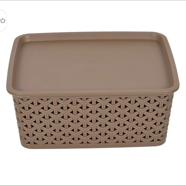 Leawall Basket with lid for KitchenVegetables, Toys, Books, Office, Stationer - 3 color