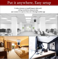 CFFTED Double Antenna Auto- RotatingNight Vision Mobile HD CCTV WifiCamera 720P with Audio Wifi SmartNet Camera Live Streaming Video(Android/IOS) Security Camera (2Channel) - White color