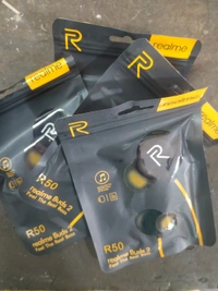 Realme Super Bass 4D SoundEarphone With Mic Deep Black WiredHeadset (Black, In the Ear) - black yellow color