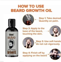 Beard Oil for Growing Beard Faster with Almond& Thyme, 100% Natural, Best Beard Growth Oilfor Men, Nourishes & Strengthens Uneven PatchyBeard - 30ML Hair Oil (50 ml)