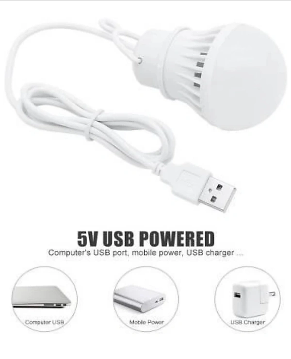 menaso Good Quality Portable MiniUSB Wired Bulb for Laptop/DesktopBulb Light RR4 Led Light_RR4 Led--11Led Light (White)