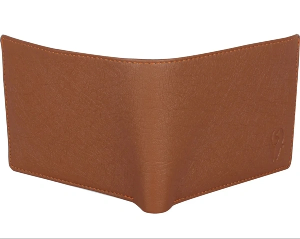 SAMTROHMen Tan Artificial Leather Wallet - Mini (8 Card Slots)