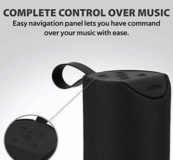 TG-113 Wireless Speaker with Mic for Hands Free and Splashproof Wirele... - Black color