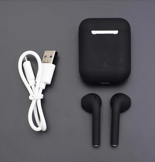 i12 Wireless Bluetooth Earphone Portable Bluetooth Headset Bluetooth Headset (Black, In the Ear) - Black color and White Colors