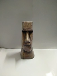 Moai - Paper Craft Model | 3D Home Décor Bookshelf - coffee colour
