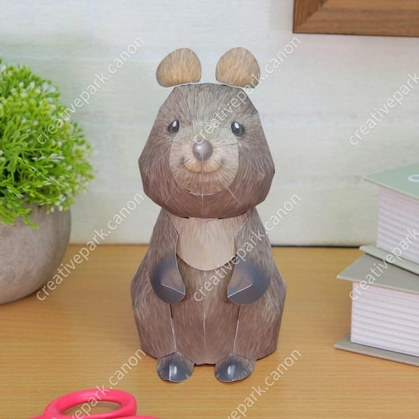 QuokkaArtist: MAPSIt is a paper craft of Quokka, which is said to be "the happiest animal in the world". The lovely figure is very popular. Would you like to assemble a paper craft into a lucky mascot? - Coffee Color